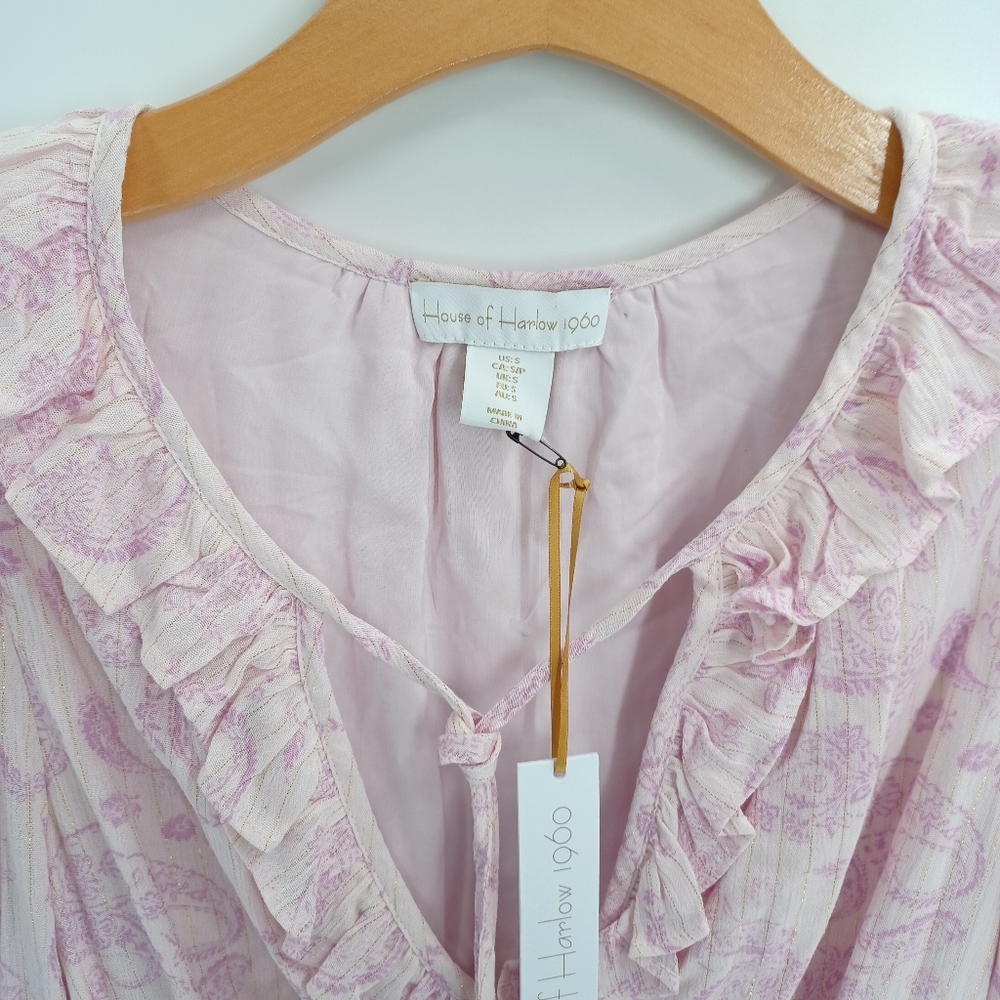 House of Harlow 1960 Liliac Paisley Mini Dress - Picture 6 of 9